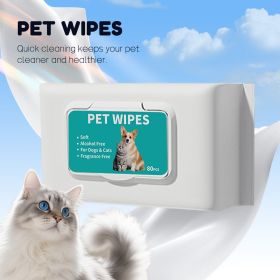 Pet Wipes For Dogs,Cats-Unscented,Alcohol-Free Gentle Grooming Wipes For Paws, Body,Bum-Quick Cleaning For Fresher, Healthier Pet-100 Sheets (Option: White)